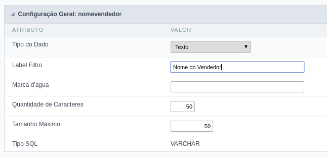 Configuração Geral