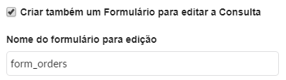 Padrão de criação de consultas vinculadas a formularios