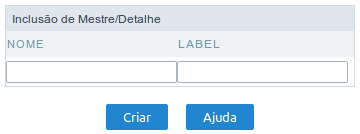 Interface para configurar o nome e label.