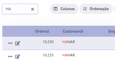 Destaca o resultado da busca realizada