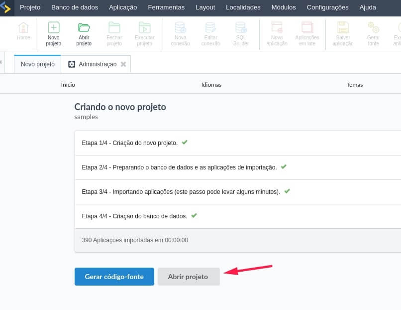 Acessando o projeto.