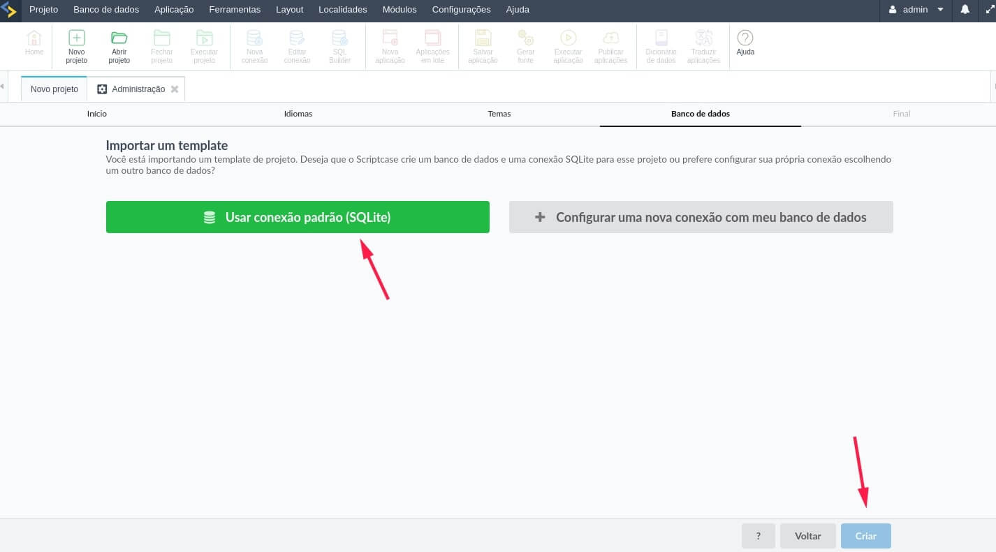 Criando uma conexão com o banco de dados para o projeto.